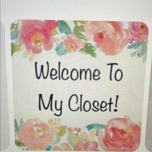 Floral Welcome Sign for Home Accents